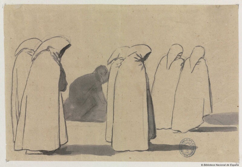 Tres parejas de encapuchados