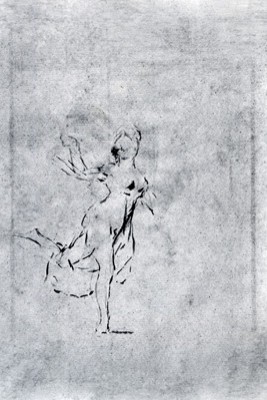 Apunte de muchacha bailando (apunte)