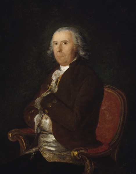 Hombre con casaca de color castaño