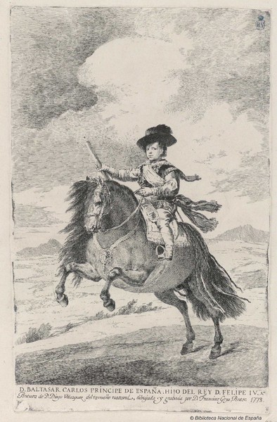 Don Baltasar Carlos Principe de España. Hijo del Rey D. Felipe IV
