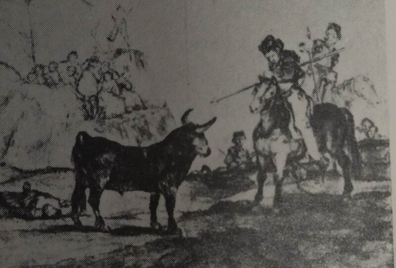 Suerte de vara en el campo